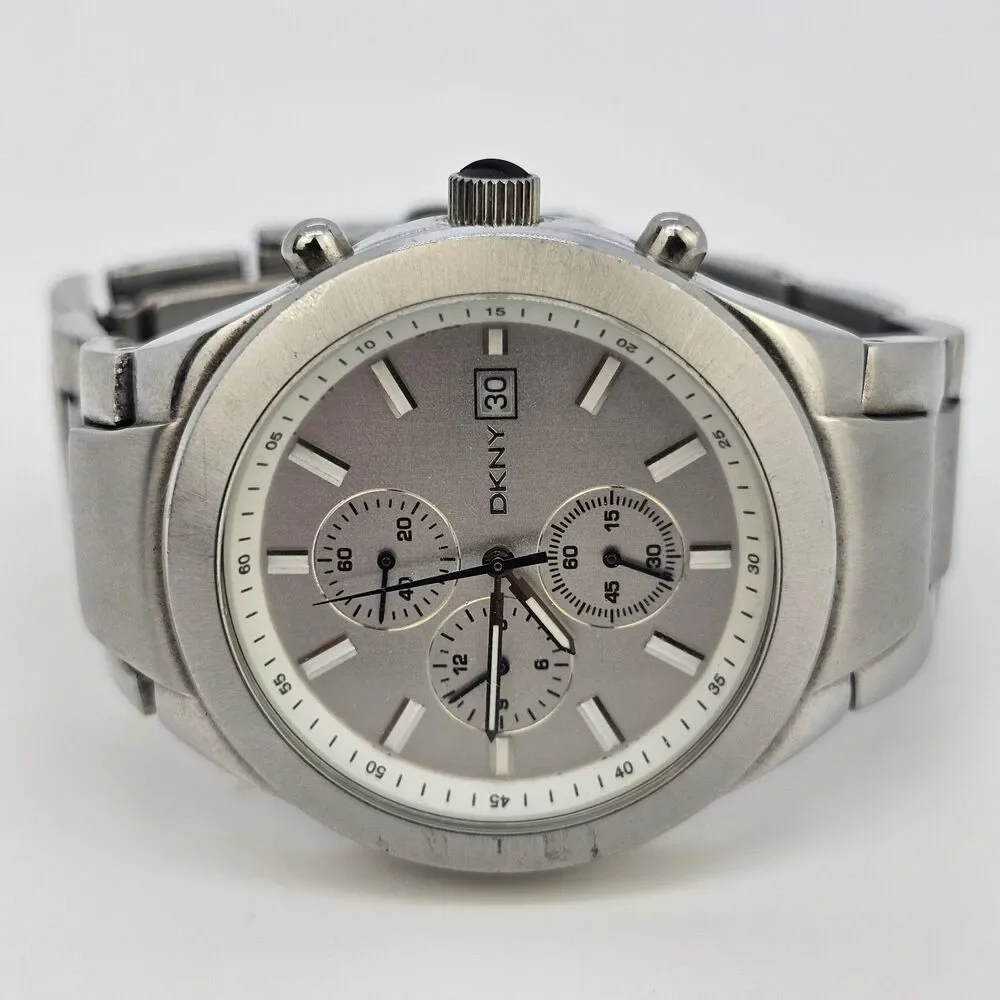 DKNY Men's Watch 38MM Gray Dial Date Gray Bracelet‎ Band 6